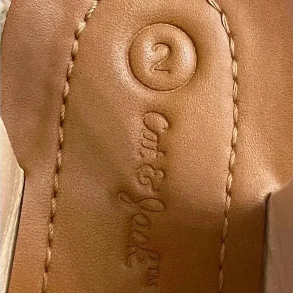 Cat & Jack White Ankle Straps Adjustable Girls Flat Sandals Casual Sz 2